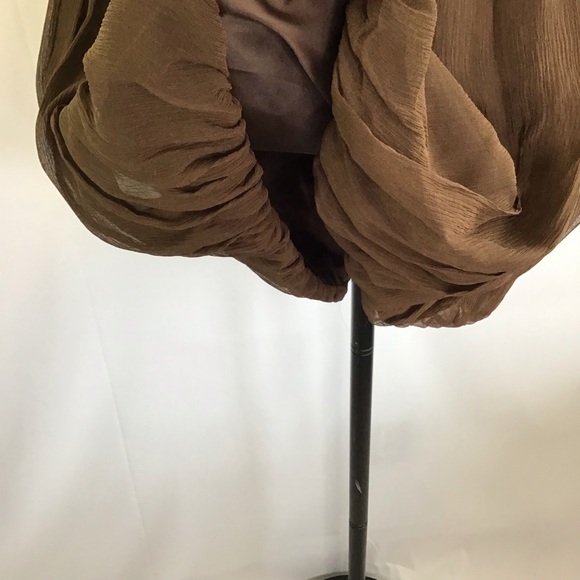 NWT- MELISSA SWEET WOMEN COCO BROWN HALTERED PLEATED BUBBLE BRIDESMAID DRESS 14 - Picture 7 of 10